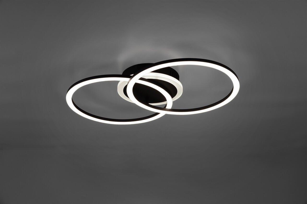 Plafoniera Venida, RL, 50x30x7.5 cm, 25W, 1x SMD, metal, negru mat - imagine 4